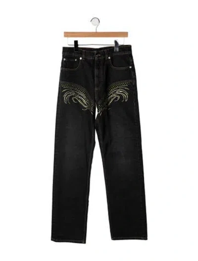Pre-owned Y/project High-rise Straight Leg Jeans In Grey