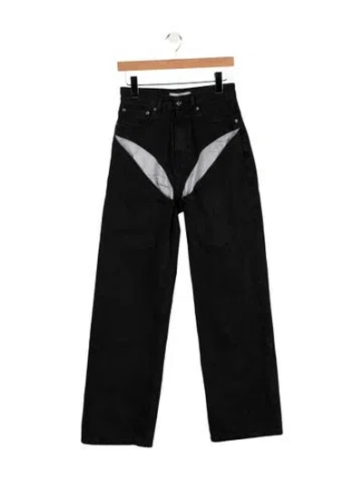 Pre-owned Y/project High-rise Wide Leg Jeans In Black