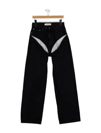 Pre-owned Y/project High-rise Wide Leg Jeans In Black