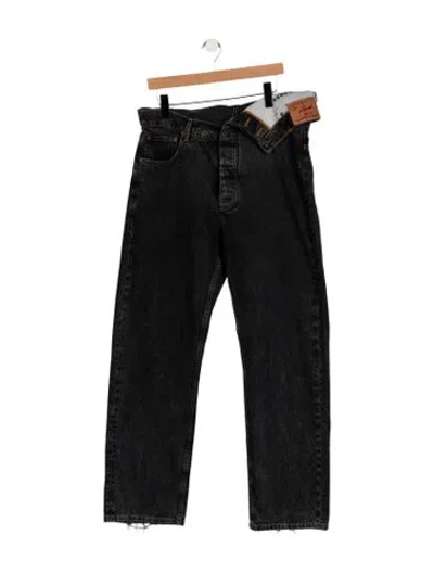 Pre-owned Y/project High-rise Wide Leg Jeans In Black