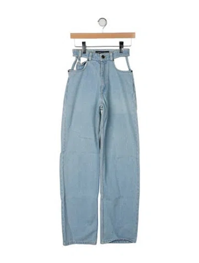 Pre-owned Y/project High-rise Wide Leg Jeans In Blue