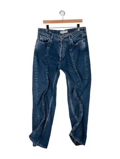 Pre-owned Y/project High-rise Wide Leg Jeans In Blue