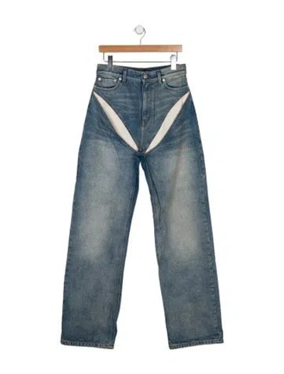 Pre-owned Y/project High-rise Wide Leg Jeans In Blue