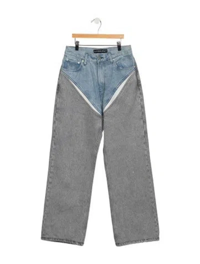 Pre-owned Y/project High-rise Wide Leg Jeans In Blue