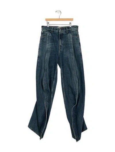 Pre-owned Y/project High-rise Wide Leg Jeans In Blue