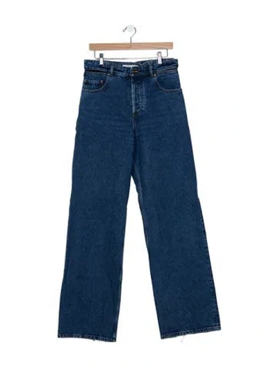 Pre-owned Y/project High-rise Wide Leg Jeans In Blue