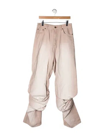 Pre-owned Y/project High-rise Wide Leg Jeans In Neutrals