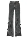 Y/project Black Hook And Eye Jeans In Black