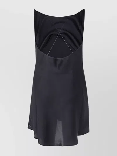 Y/project Invisible Strap Slip Dress In Black
