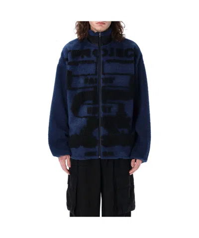 Y/project Jacquard Wool Casual Jacket In Blue