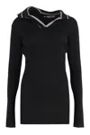 Y/project Y Project Black Wool Mini Dress In Black