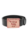 Y/project Logo-engraved Leather Belt