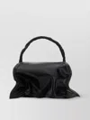 Y/project Leather Handbag With Braided Handle And Structured Base
