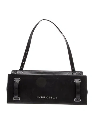 Pre-owned Y/project Leather Shoulder Bag In Black