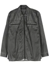 Y/project Logo-print Zip-up Overshirt In Schwarz