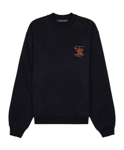Y/project Logo Sweatshirt In Blue