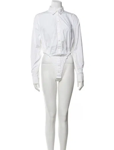 Pre-owned Y/project Long Sleeve Button-up Top In White