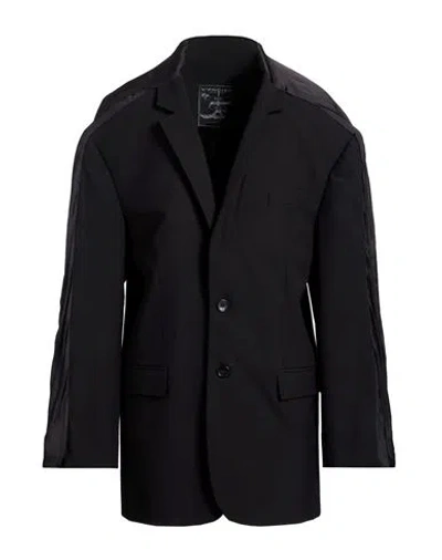 Y/project Man Blazer Black Size S Virgin Wool, Polyester, Viscose