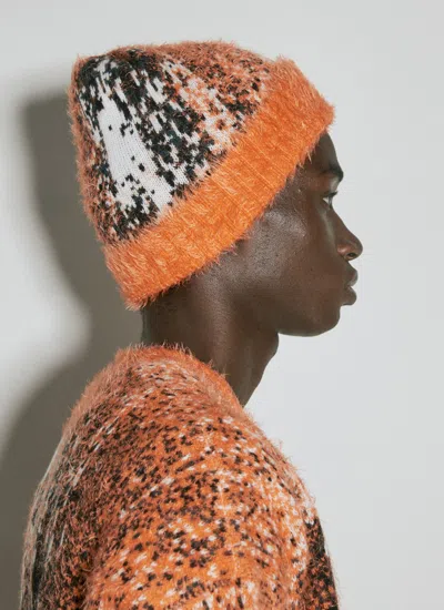 Y/project Men Gradient Hairy Knit Beanie Hat