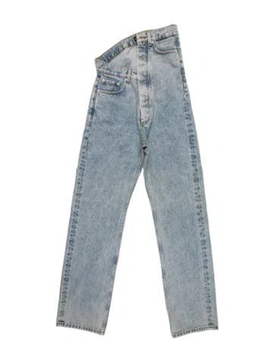 Pre-owned Y/project Mid-rise Straight Leg Jeans In Blue