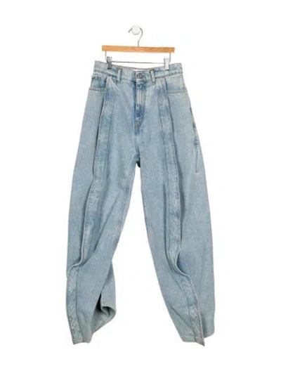 Pre-owned Y/project Mid-rise Wide Leg Jeans In Blue