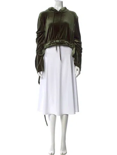 Pre-owned Y/project Mock Neck Long Sleeve Crop Top In Green