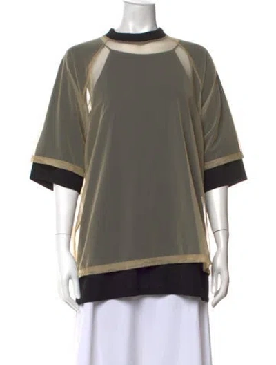 Pre-owned Y/project Mock Neck Short Sleeve Top In Multicolor