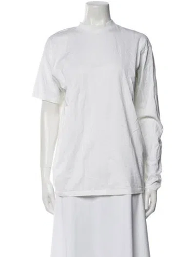 Pre-owned Y/project Mock Neck Short Sleeve T-shirt In White