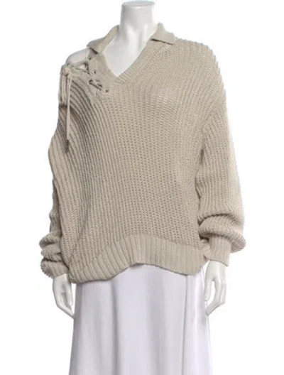Pre-owned Y/project Mock Neck Sweater In Neutral