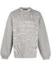 Y/project Paris Brand-embroidered Cotton-jersey Sweatshirt In Grey