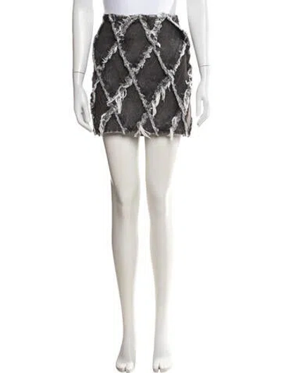 Pre-owned Y/project Patterned Mini Skirt In Grey