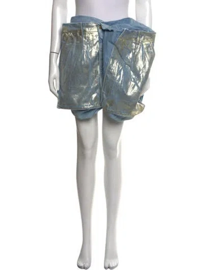 Pre-owned Y/project Patterned Mini Skirt W/ Tags In Blue