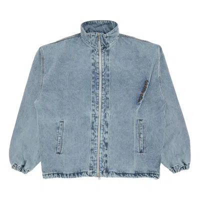 Pre-owned Y/project Pinched Logo Denim Windbreaker 'ice Blue' | Men's Size Xl