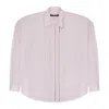 Y/project Pink Hook And Eye Pinstripe Long Sleeve T-shirt In Pink