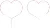 Y/project Pink Maxi 'y' Heart Earrings In Pink/silver