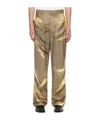 Y/project Beige Sun Bleached Trousers In Brown