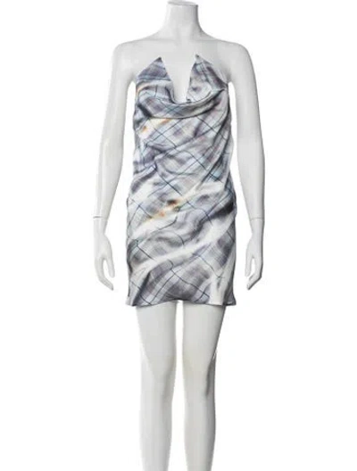 Pre-owned Y/project Plaid Print Mini Dress W/ Tags In Multi