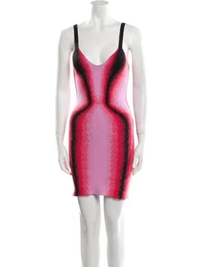 Pre-owned Y/project Printed Mini Dress In Pink