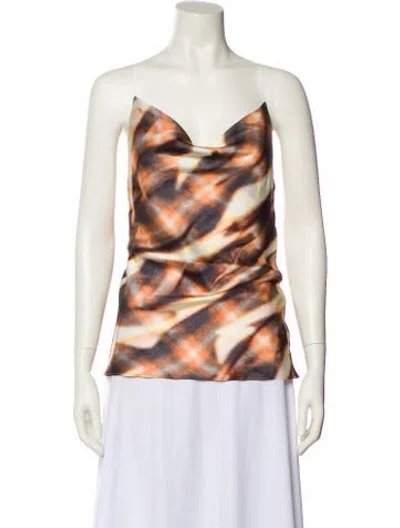 Pre-owned Y/project Printed Strapless Top In Multi