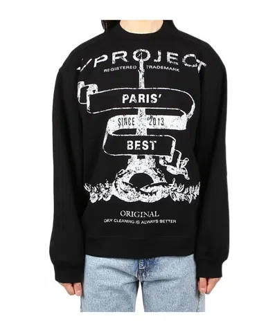Y/project Printed Sweatshirt In Black