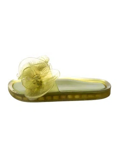 Pre-owned Y/project Pvc Slides In Green