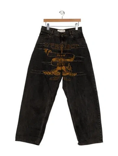 Pre-owned Y/project Relaxed Fit Jeans In Black