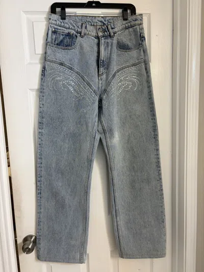 Pre-owned Y/project Rhinestone Denim In Blue