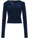 Y/project Ribbed Top In Blue