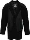 Y/project Scarf-detail Single-breasted Blazer In Black