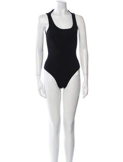 Pre-owned Y/project Scoop Neck Sleeveless Bodysuit In Black