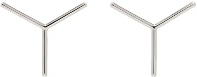 Y/project Silver 'y' Stud Earrings