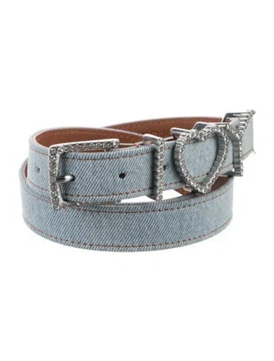 Pre-owned Y/project Skinny Belt In Blue
