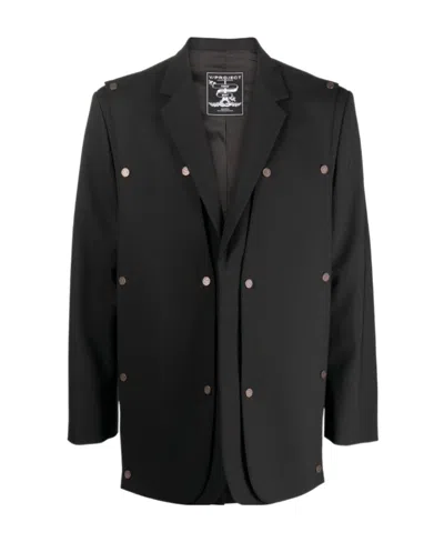 Y/project Snap Panel Layered Blazer In Black