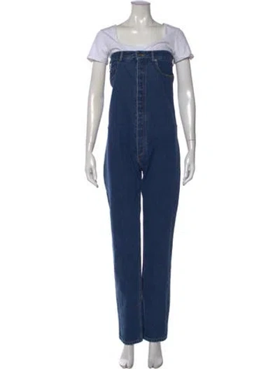 Pre-owned Y/project Square Neckline Jumpsuit W/ Tags In Blue